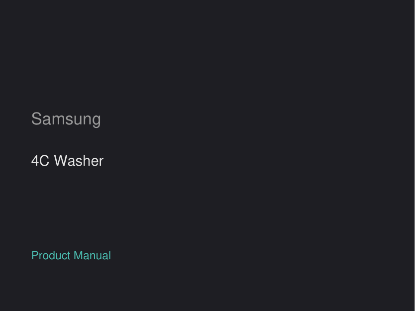 Samsung 4C Washer