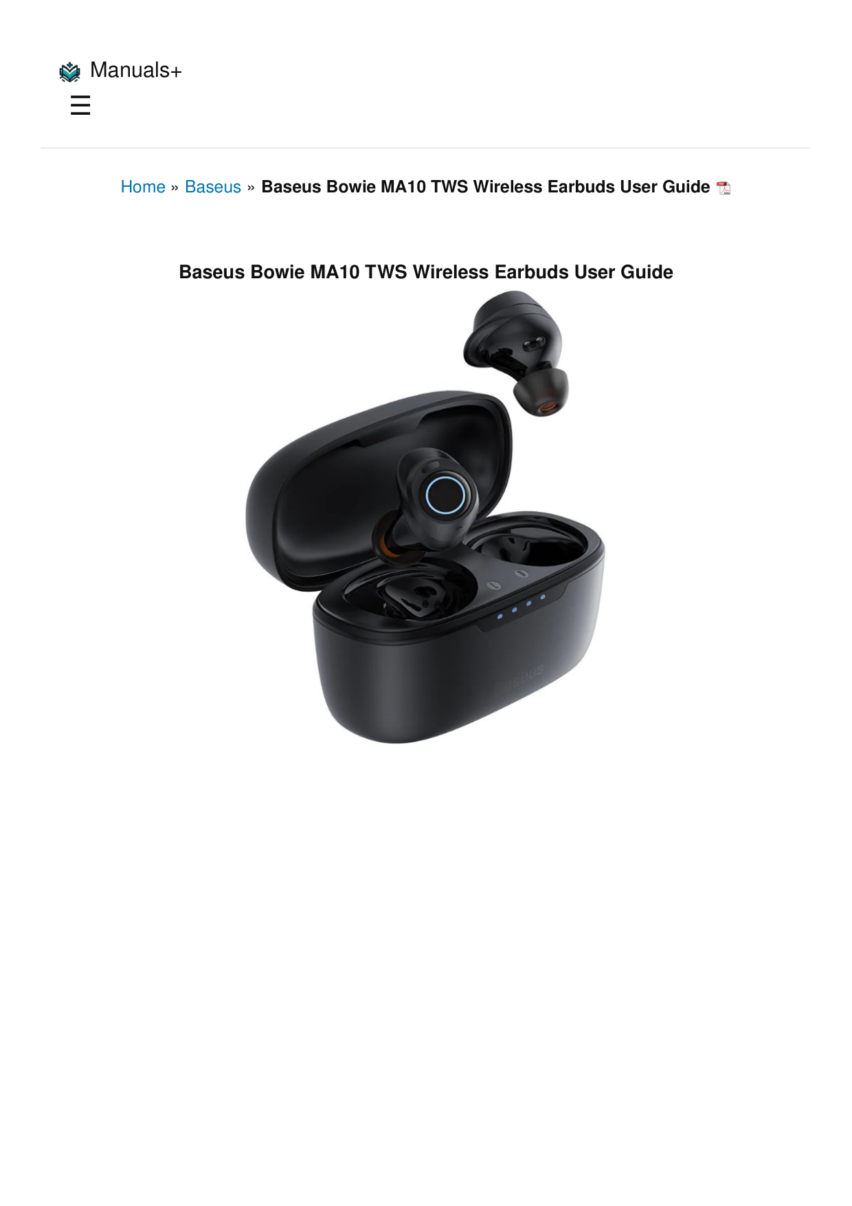 Baseus Bowie MA10 Tws Wireless Earbuds