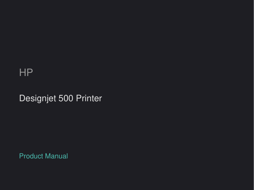 HP Designjet 500 Printer
