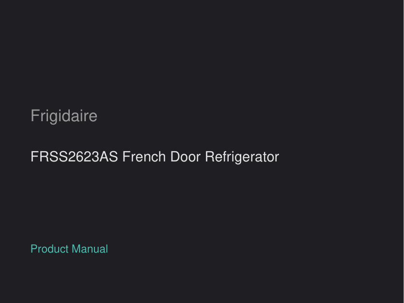 Frigidaire FRSS2623AS French Door Refrigerator