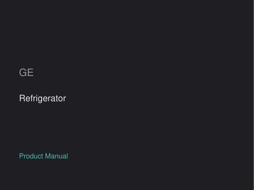 GE Refrigerator