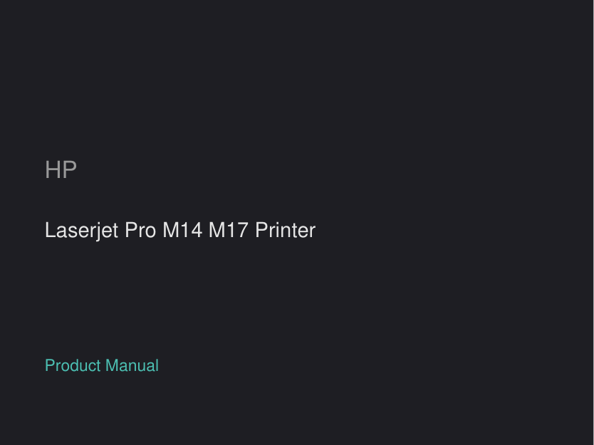 HP Laserjet Pro M14 M17 Printer