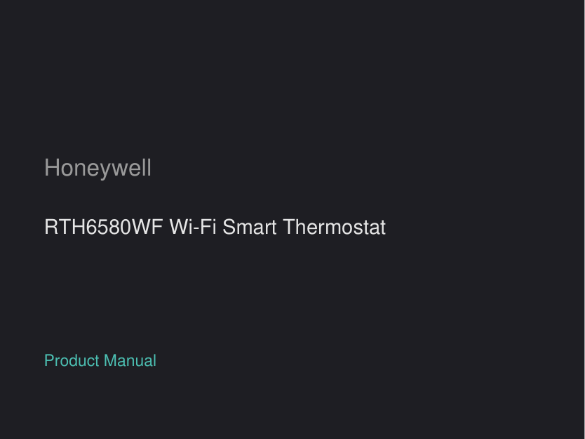 Honeywell RTH6580WF Wi-Fi Smart Thermostat