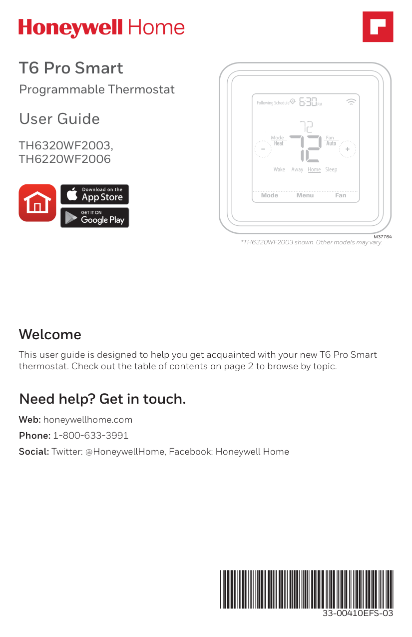 Honeywell T6 Pro Thermostat