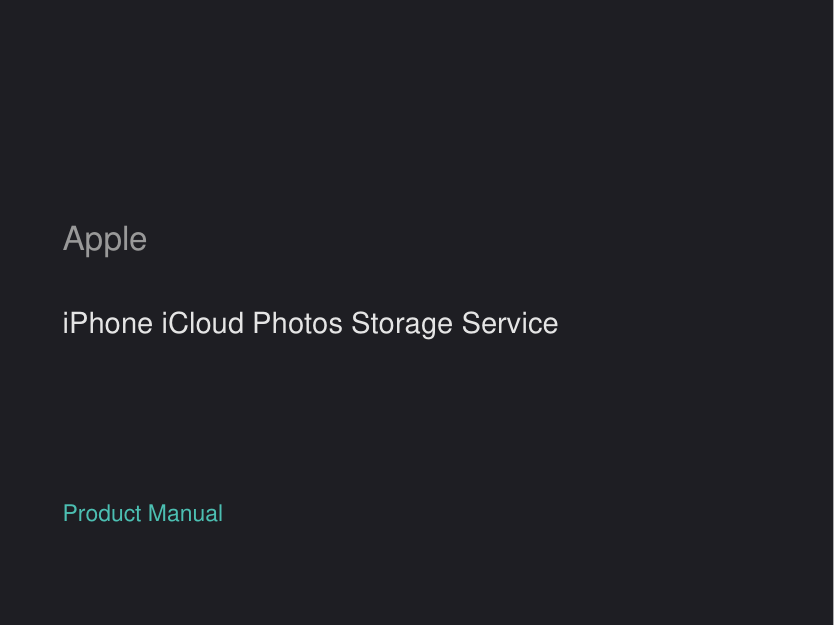 Apple iPhone iCloud Photos Storage Service