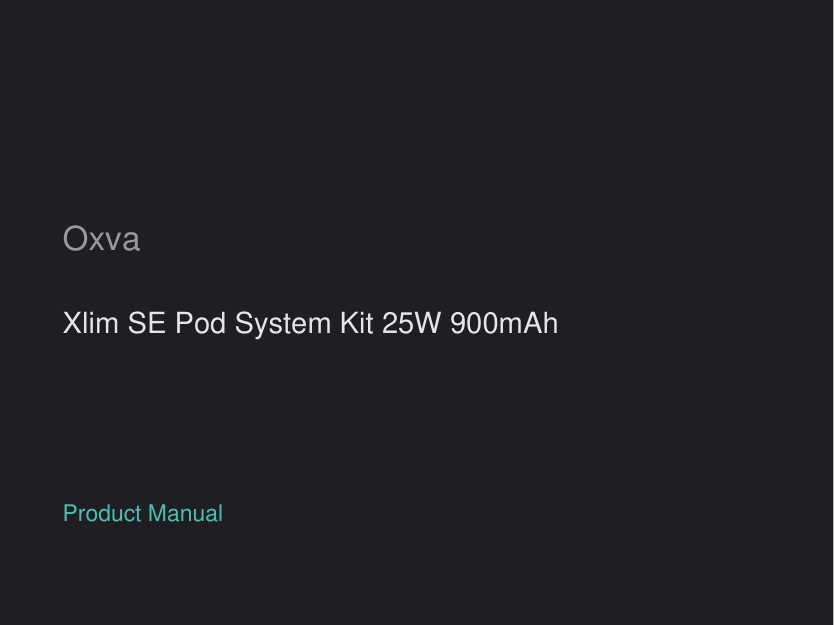 Oxva Xlim SE Pod System Kit 25W 900mAh