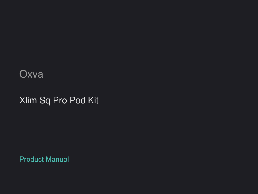 Oxva Xlim Sq Pro Pod Kit